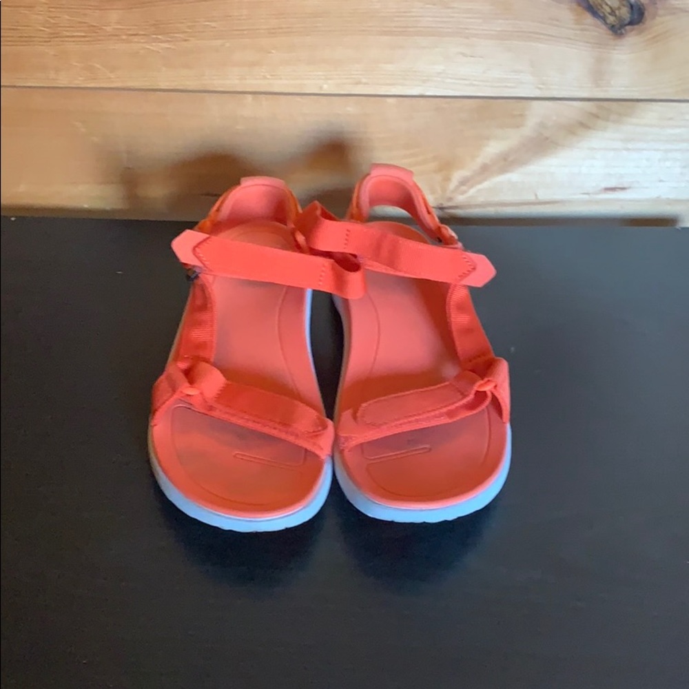Orange Teva Velcro shoes